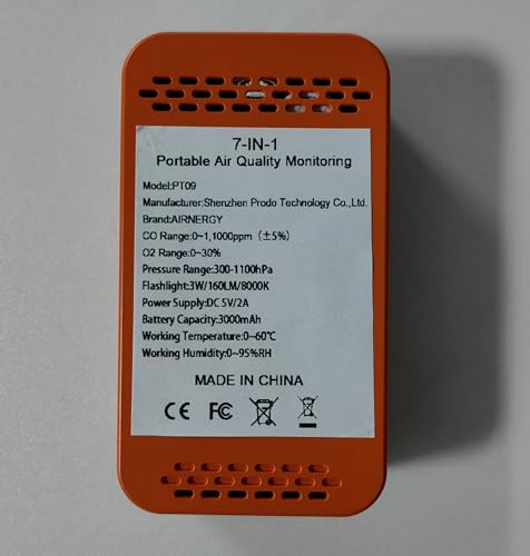 Airnergy portable detector with lanyard for quick travel access.