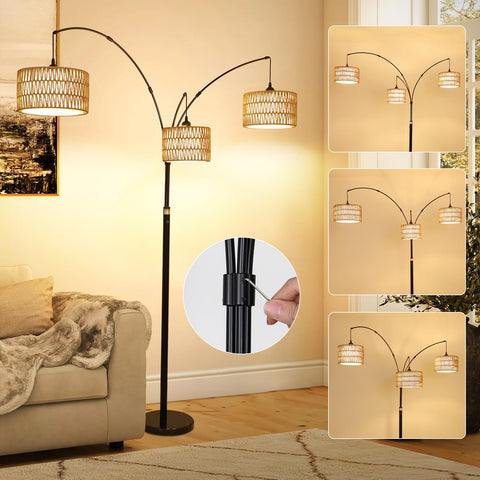 Airposta dimmable arc lamp offers 0–100% brightness for any scene.