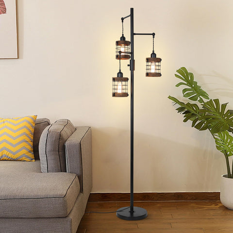 Airposta three cage lampshades offer vintage industrial charm