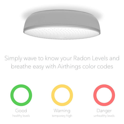 Airthings 2950 Wave Radon Bluetooth pairing for quick setup.