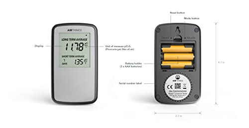 Airthings Corentium Home with visual alert and quick radon checks.