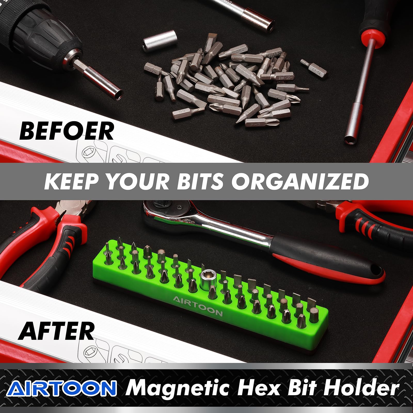 AirToon color-set of red, blue, green, and orange for quick ID