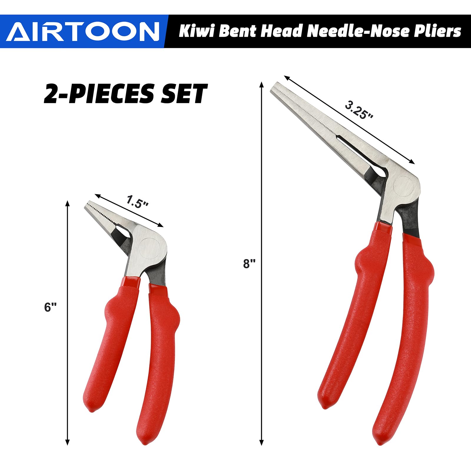 AIRTOON Kiwi angled head detail enables access in tight spots.