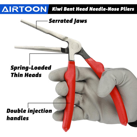 AIRTOON Kiwi spring-loaded action keeps jaws ready for quick handling.