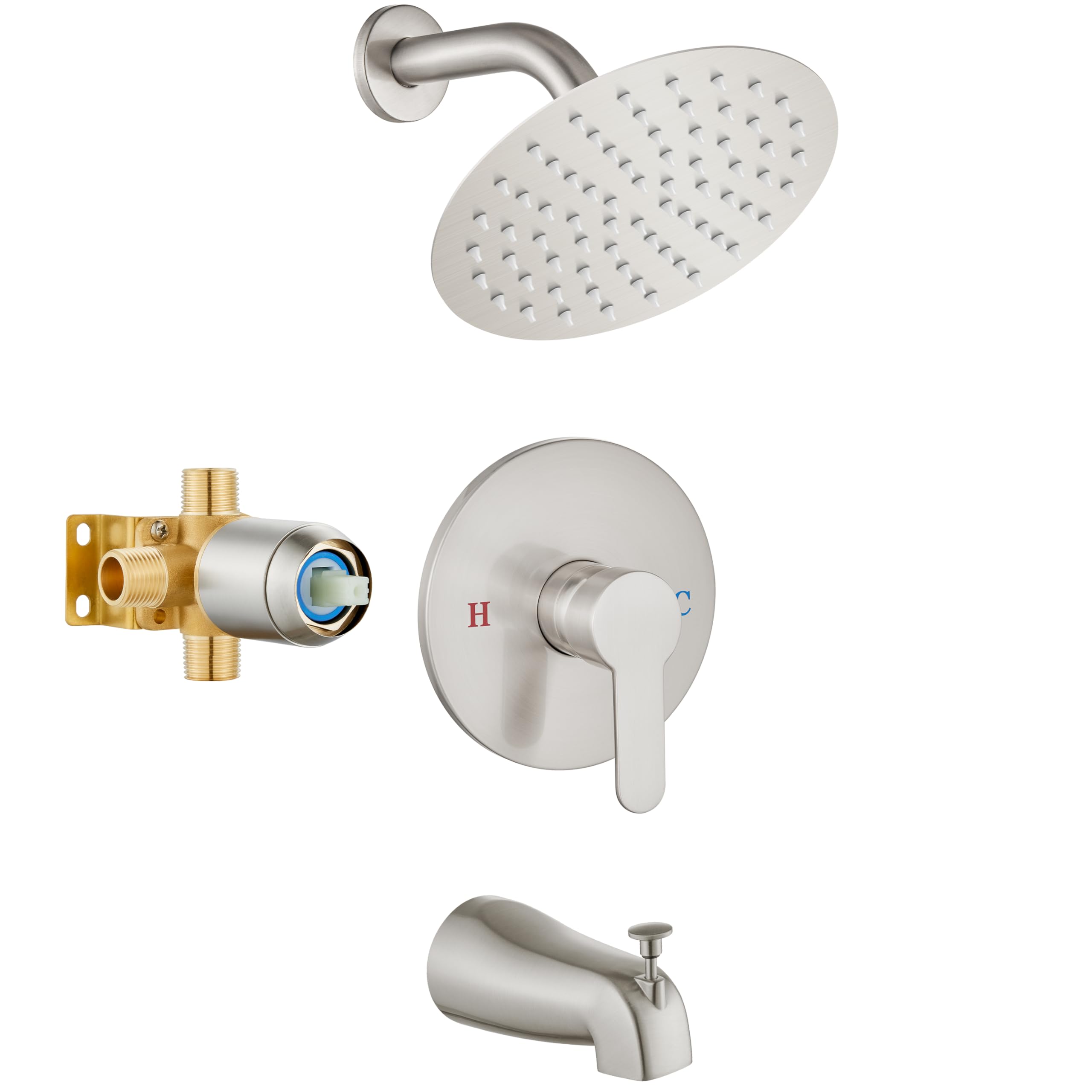 Airuida 8-inch rainfall shower head offering wide coverage for a spa-like experience