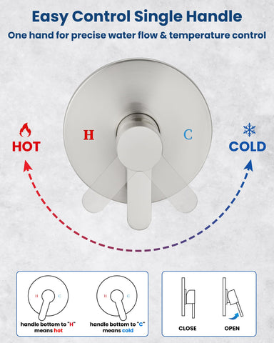 Airuida shower arm extending reach for flexible spray control
