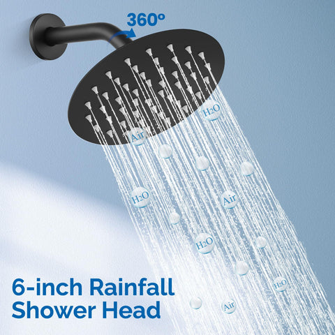 Airuida SUS304 round rainfall head with durable stainless steel construction