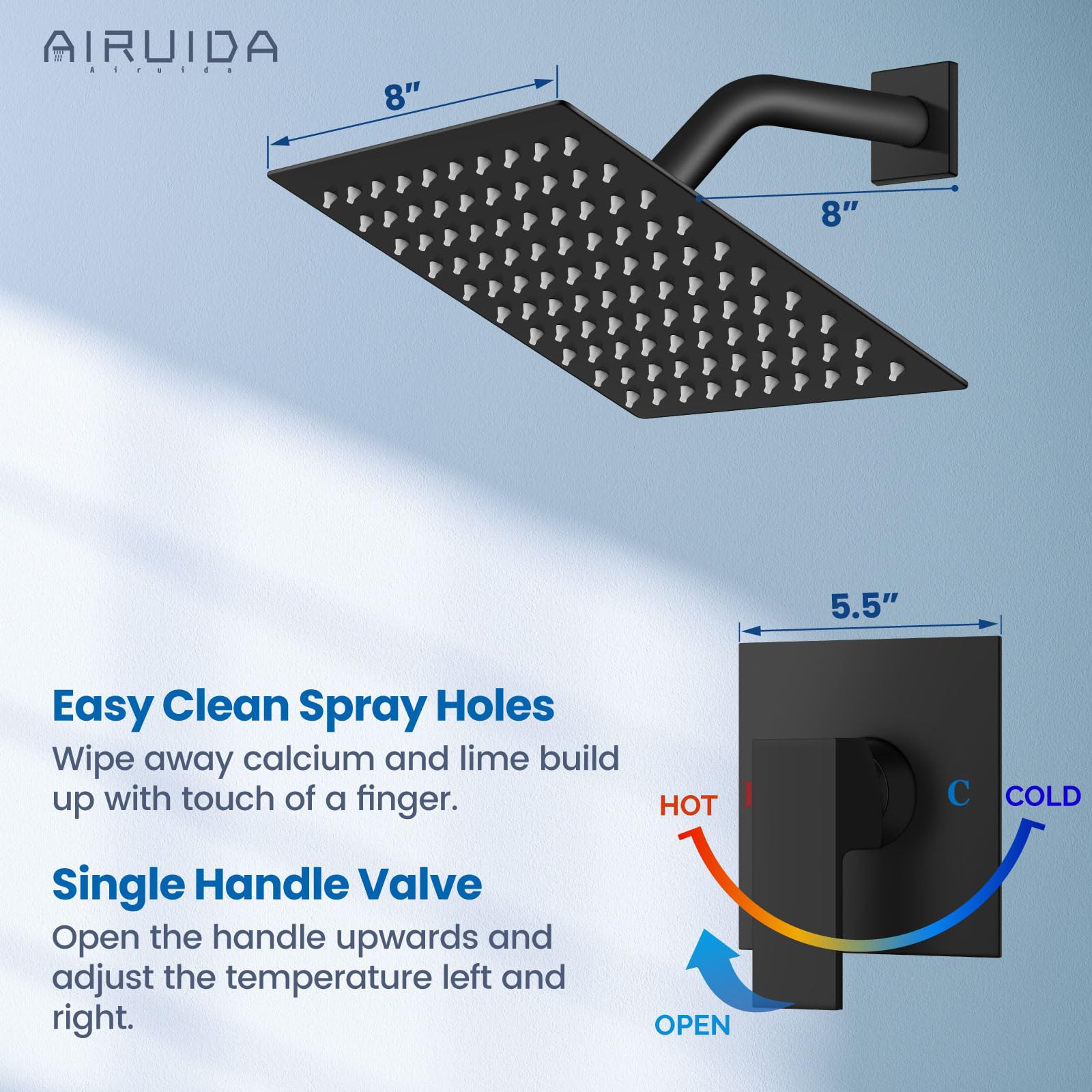 Airuida wall-mount bracket detail for secure installation