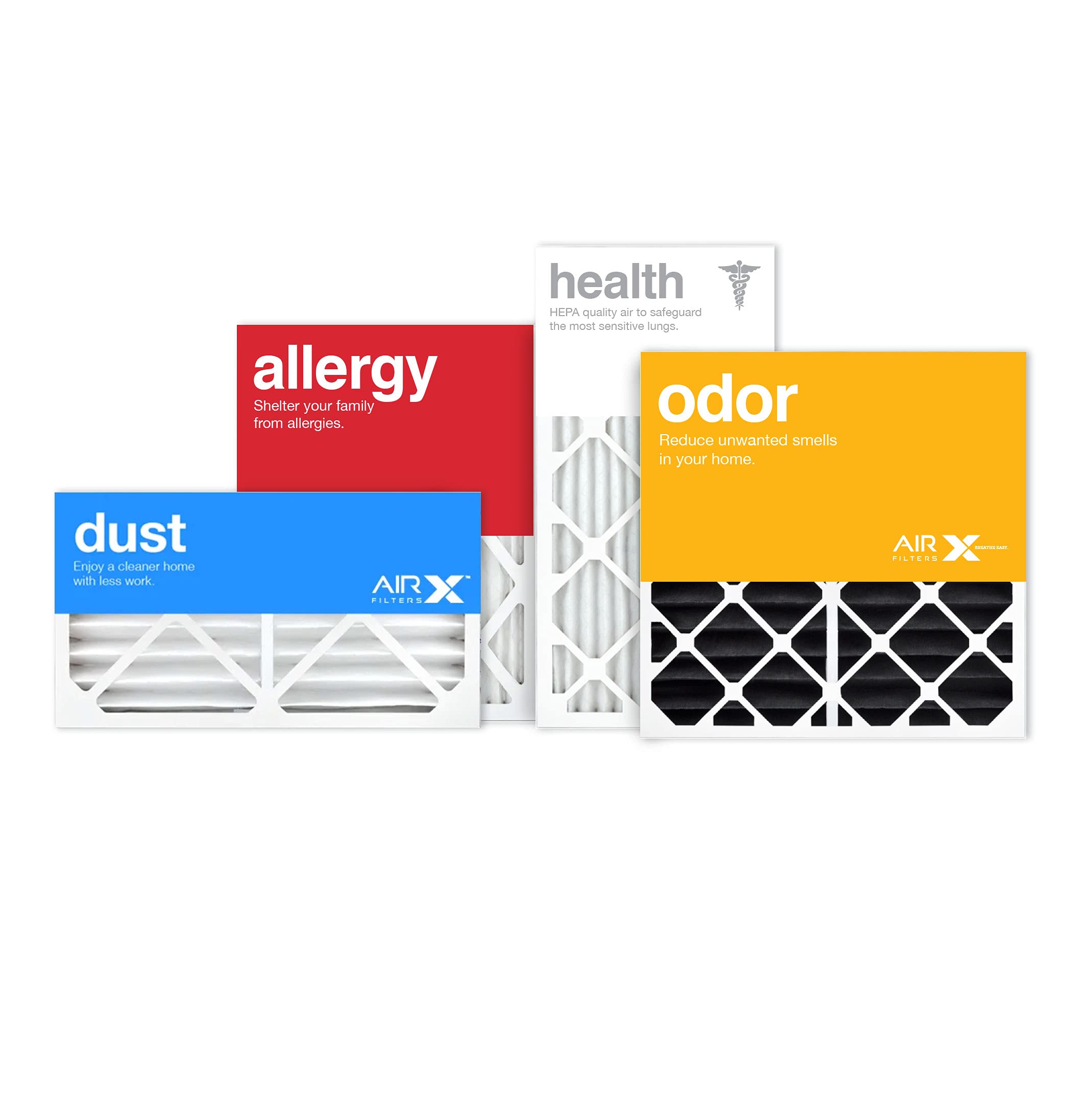 AIRx Filters 16x20x5 dust pollen filtering emphasizes cleaner indoor air.