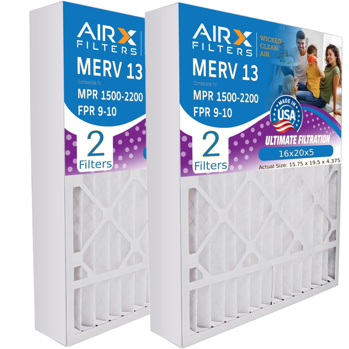 AIRX Filters Wicked Clean Air 16x20x5 filter improving indoor air quality