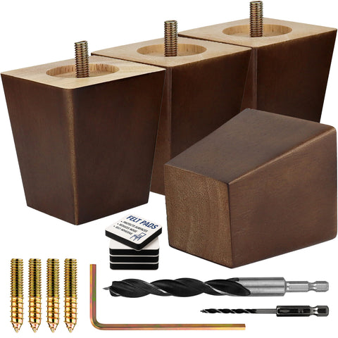 Airy Abode premium walnut square leg close-up top view for modern furniture upgrade