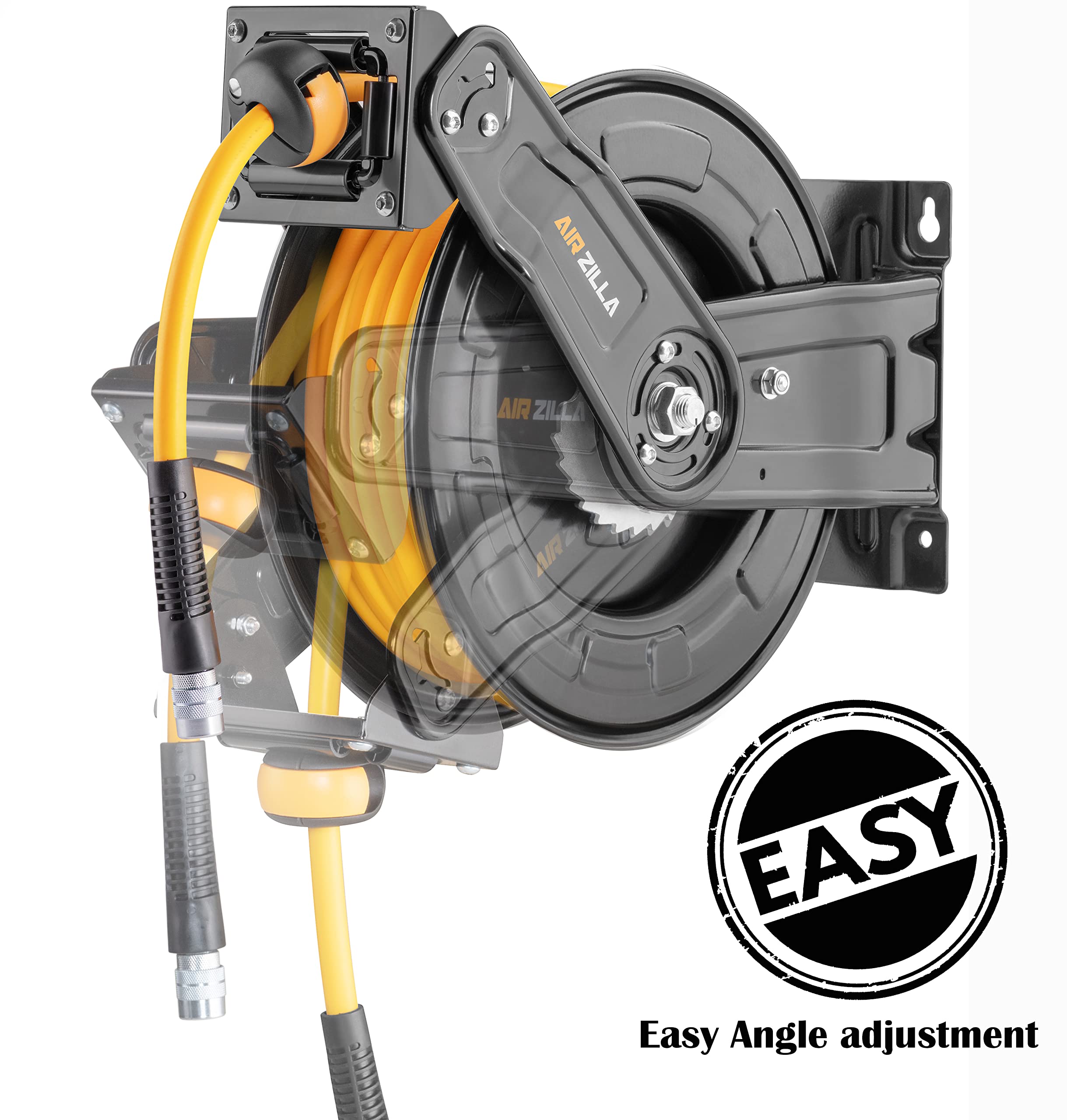 AirZilla locking pawl ensures precise hose length at chosen setting.