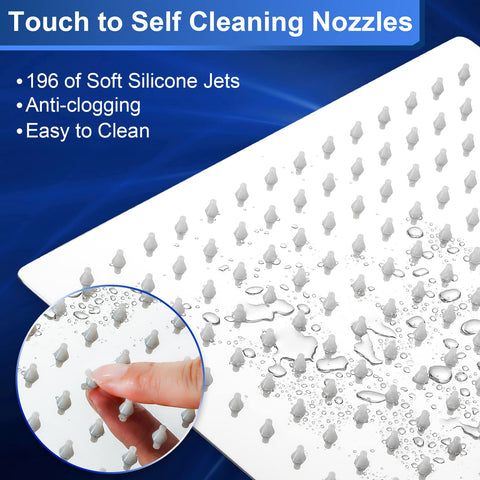 Aiscsc square shower head provides a dense spray for consistent water feel.