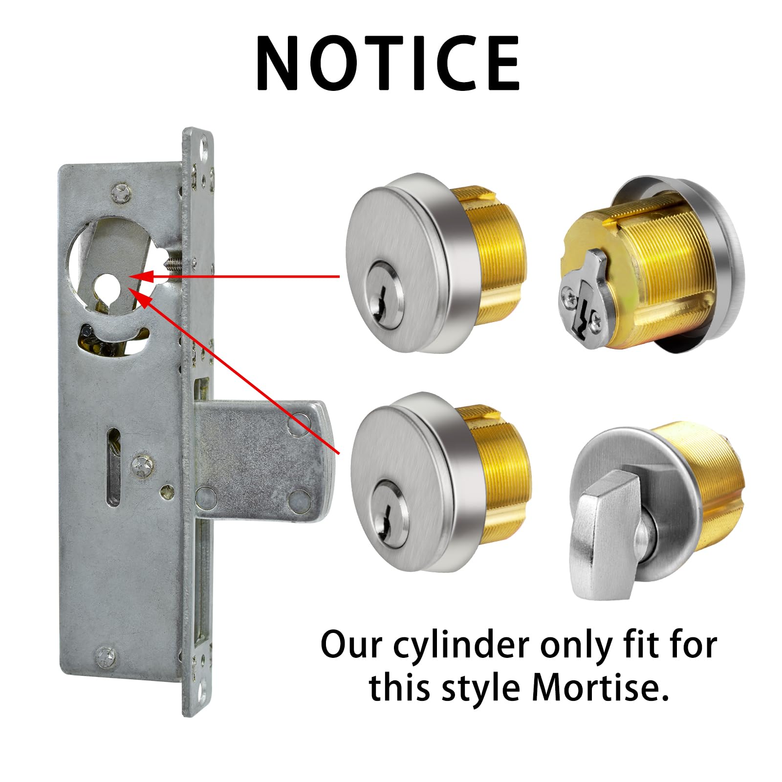 Retail-ready AIsecure kit image showing cylinder, keys, thumbturn, and collars for quick setup.