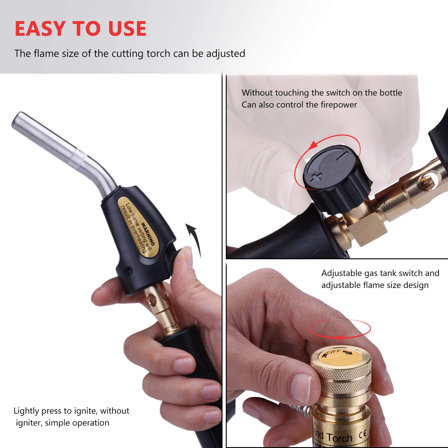 Aismrii welding torch head enabling precise brazing work