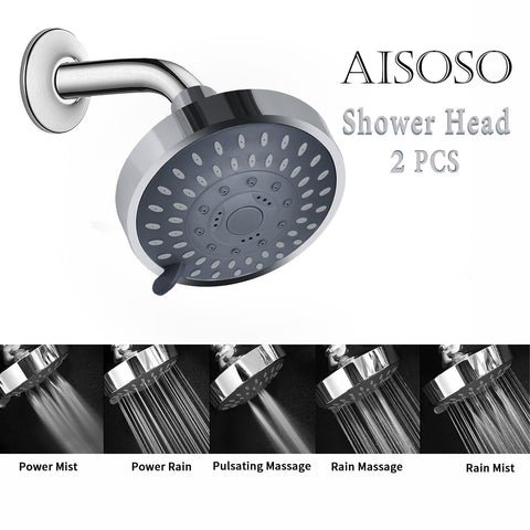 AISOSO shower head with 360 degree rotation joint for easy angle adjustment