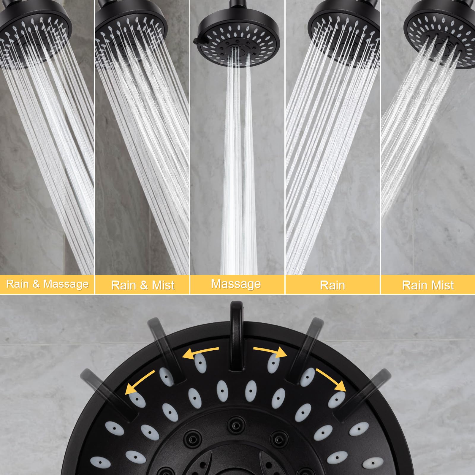 AISOSO 360-degree rotation directs spray with flexible positioning
