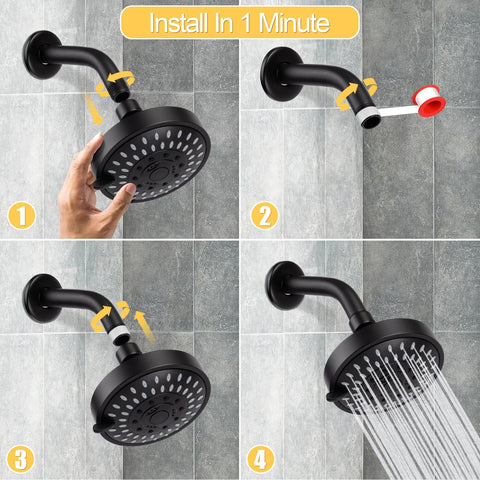 AISOSO 4-1-inch panel offers wide spray coverage for a refreshing wash