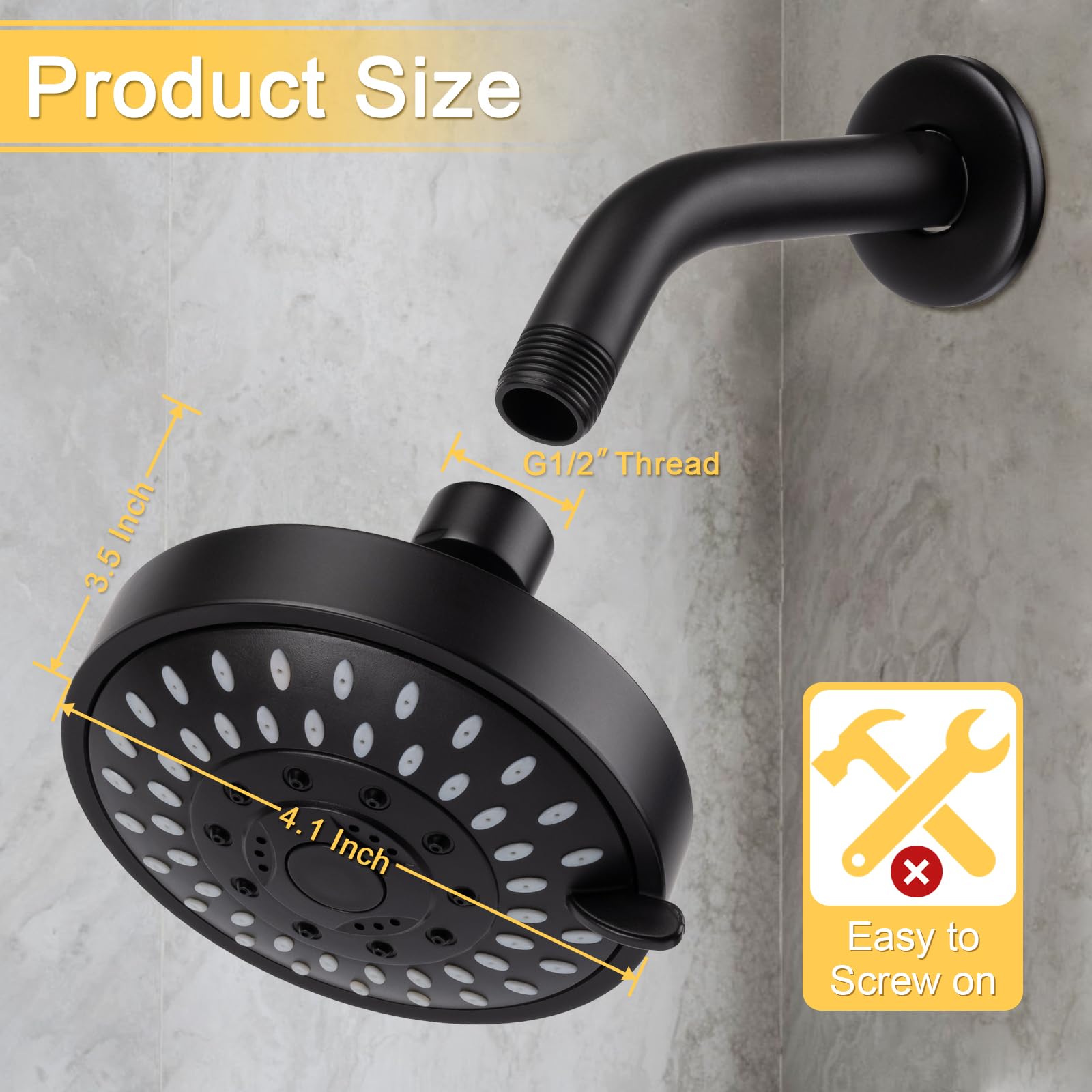 AISOSO high-pressure showerhead maintains strong spray on low water pressure