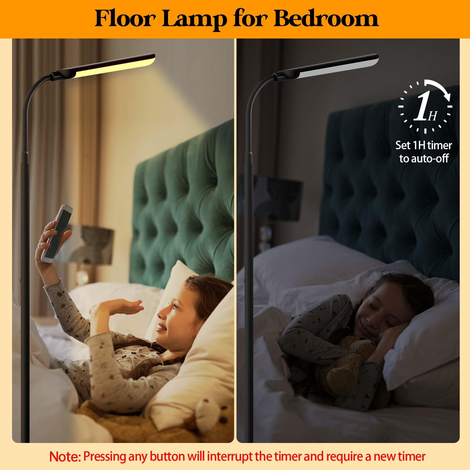 Aisutha floor lamp rotatable head directing light exactly where needed.