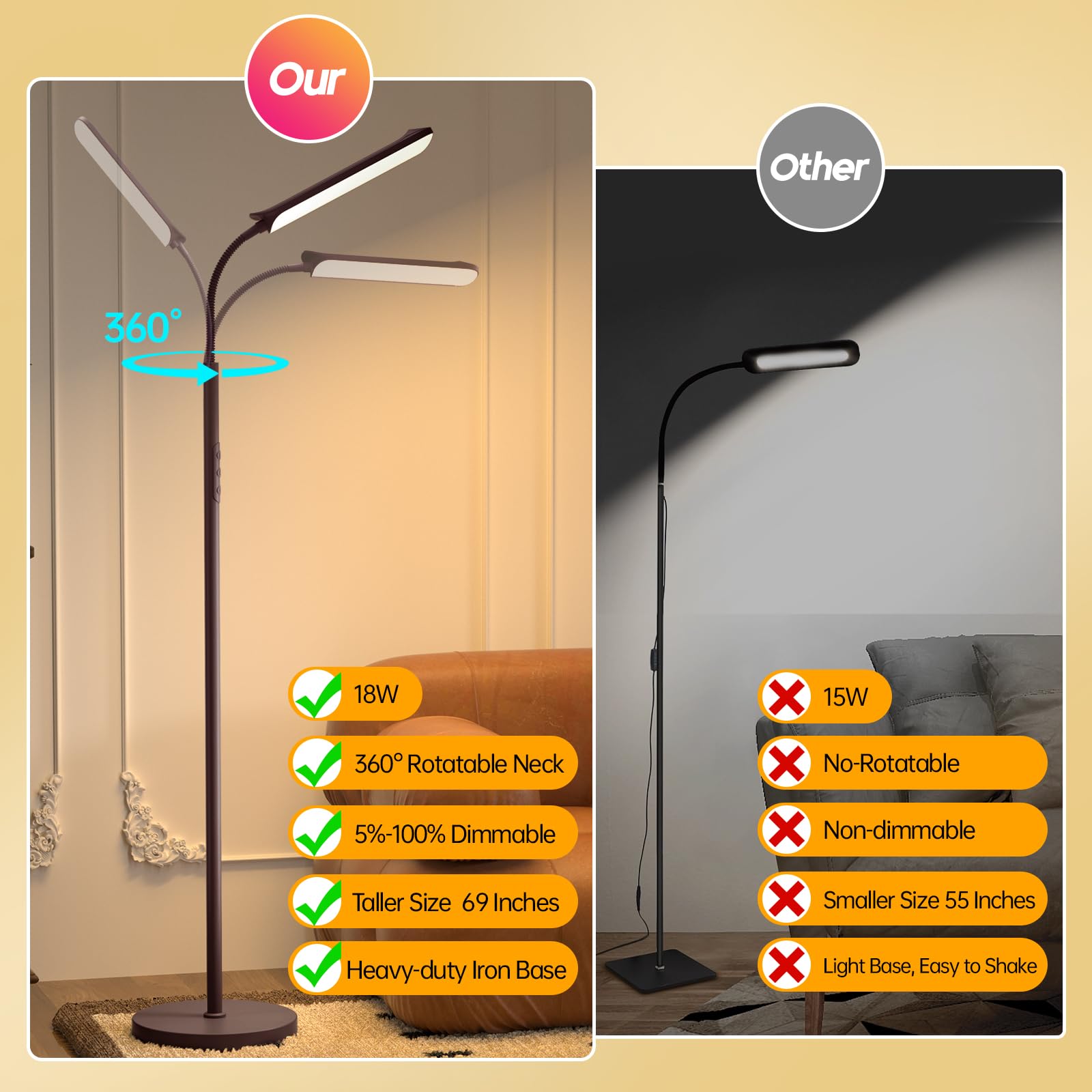 Aisutha lamp base with sturdy metal support for stability.