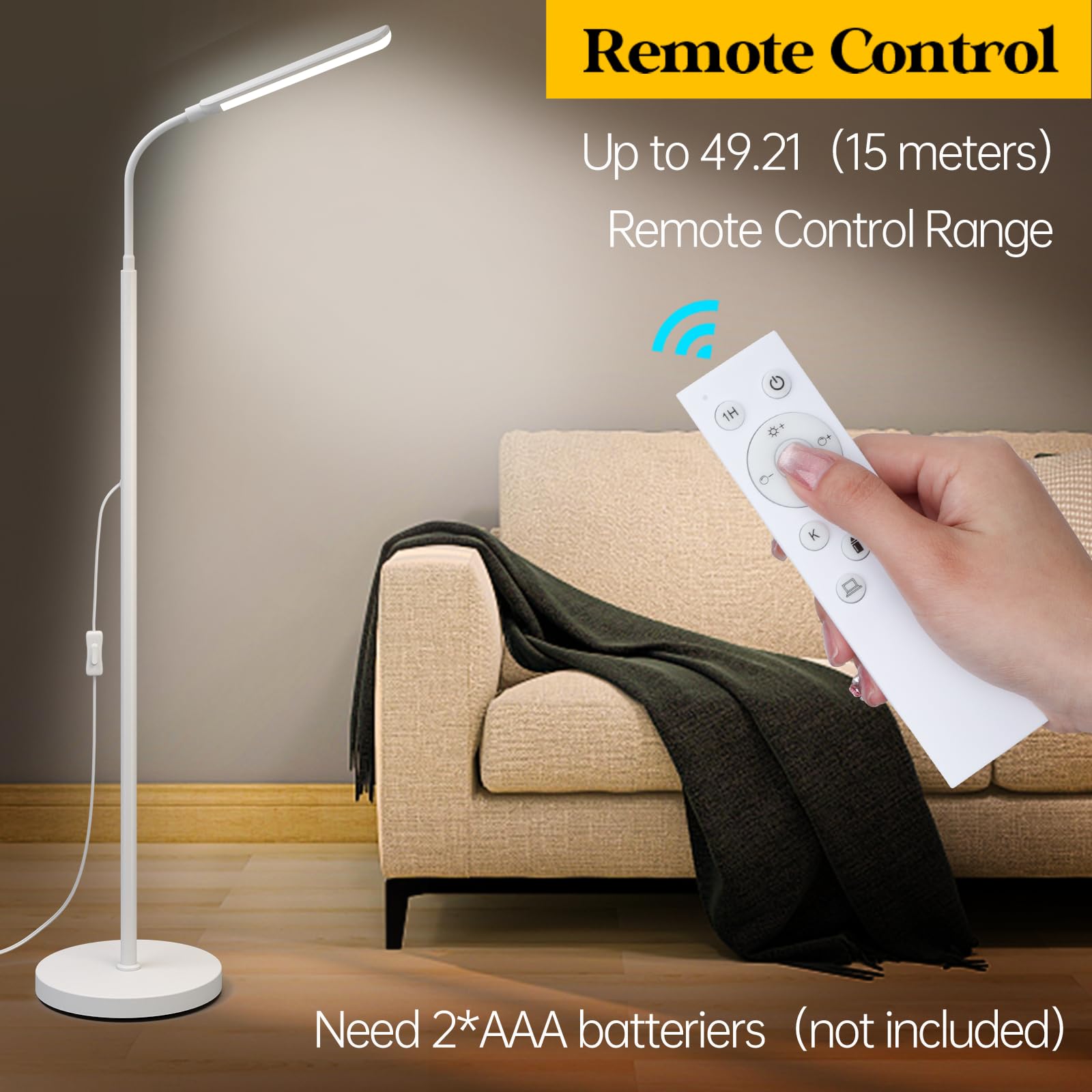 Aisutha floor lamp memory function recalls last brightness and mode.