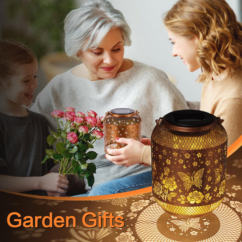 AITENISEN gold ornate metal lantern enhances porch or balcony decor