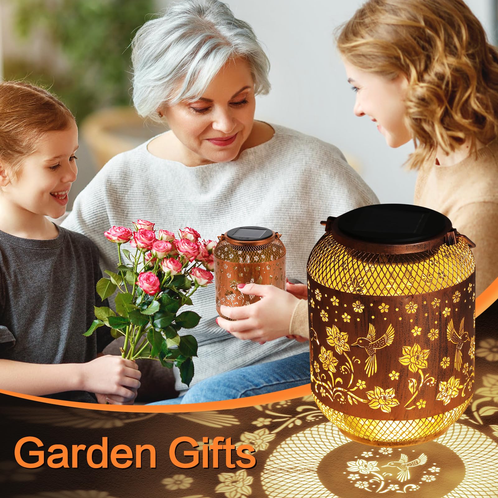 AITENISEN hummingbird pattern metal veneer adds decorative charm to gardens