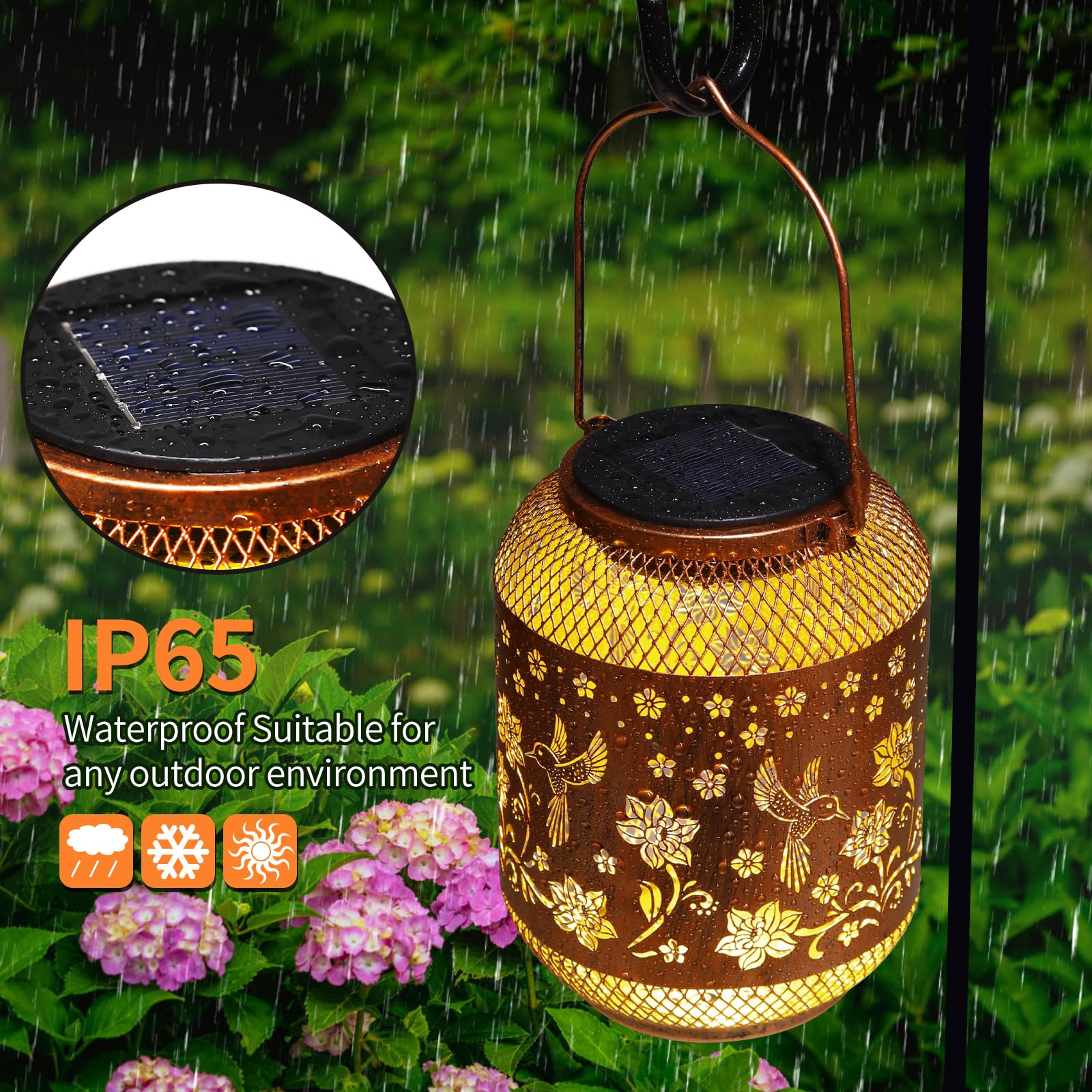 AITENISEN solar-powered lanterns store daytime energy for hours of warm glow