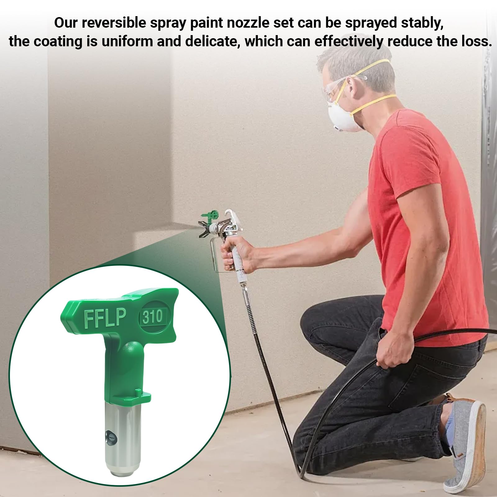 Aitruman 310 low pressure spray tip is easy to clean after use