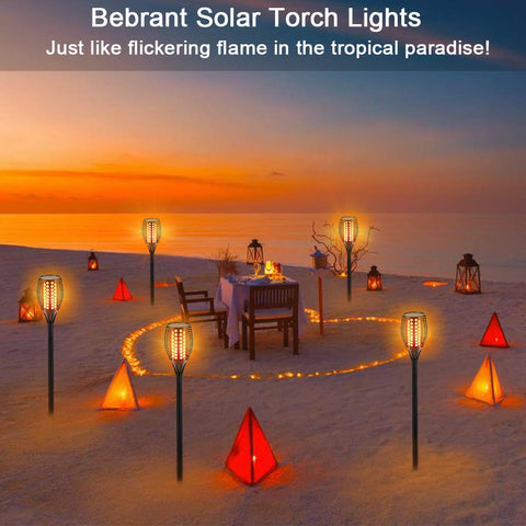 Aityvert dusk-to-dawn auto on/off solar torch lights brighten walkways automatically.