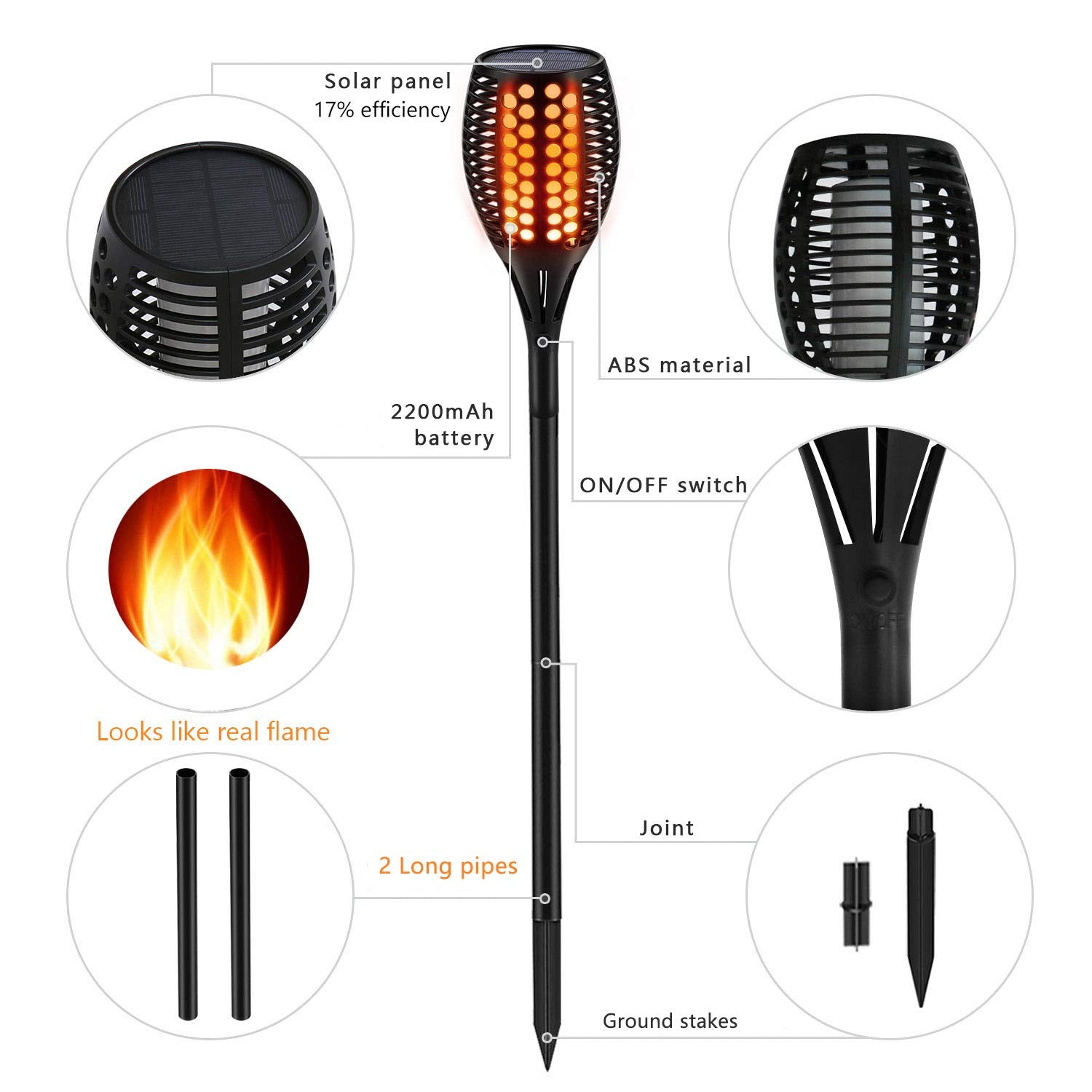 Aityvert holiday outdoor ambiance torch lights create festive lighting for events.