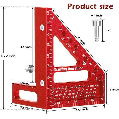 Aiwons 3D ruler with 22.5–90° scales for precise bevels.