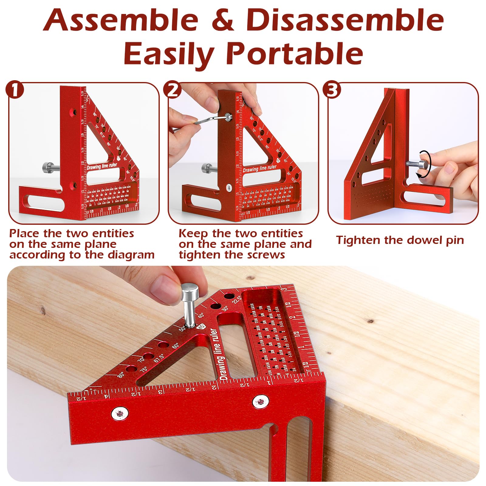 Aiwons 3D anodized aluminum ruler resists corrosion on the jobsite.