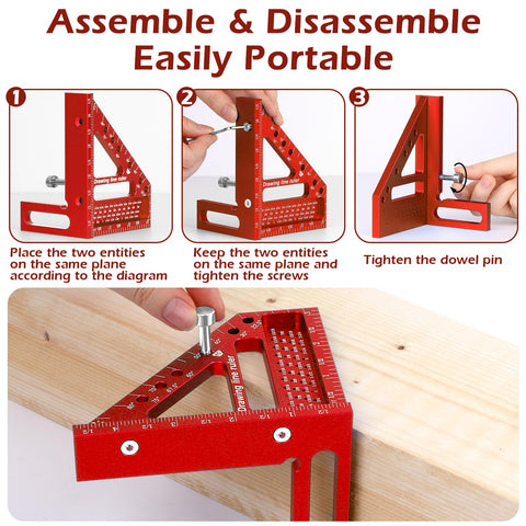 Aiwons 3D anodized aluminum ruler resists corrosion on the jobsite.