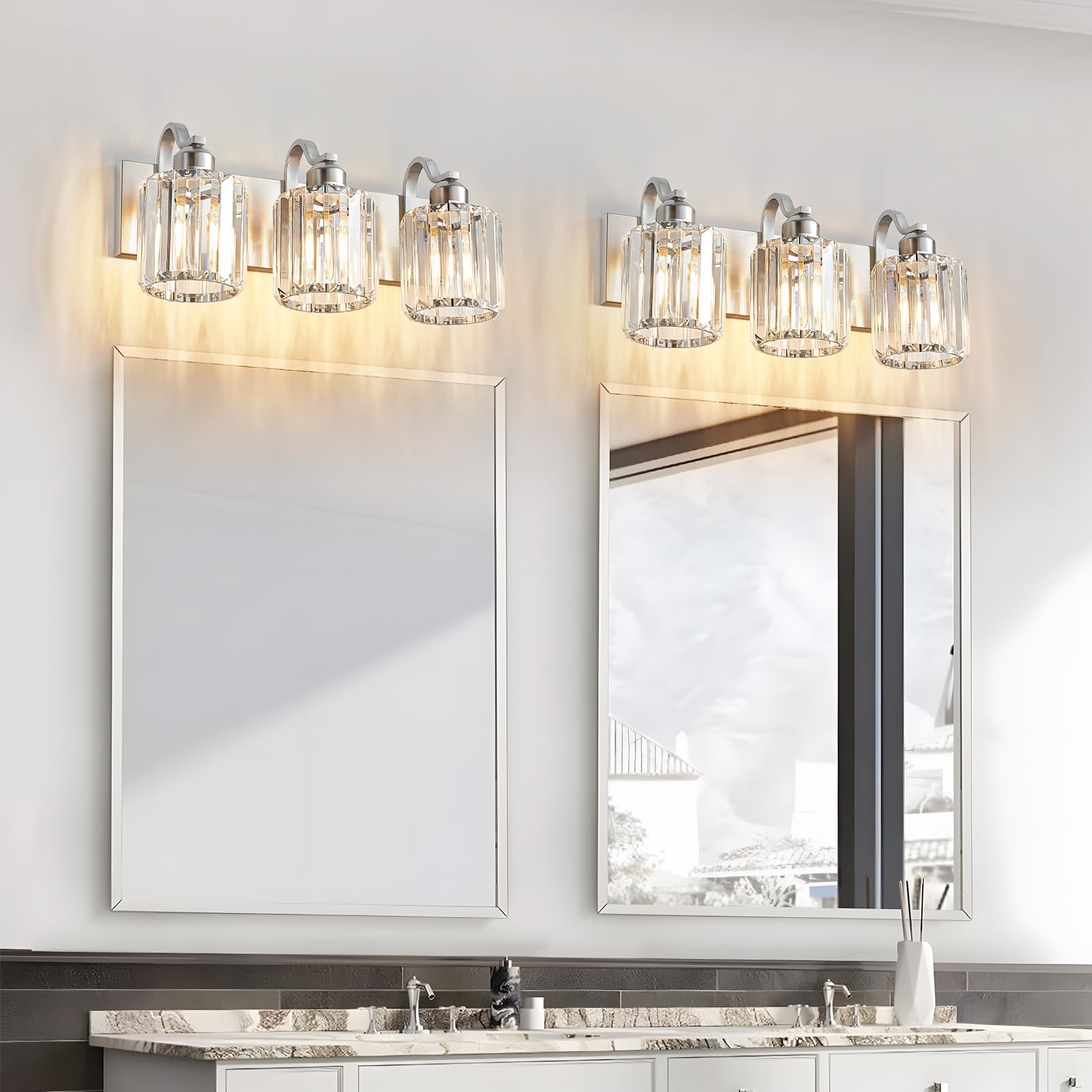Aixialin bathroom vanity placement adds elegance to baths and hallways