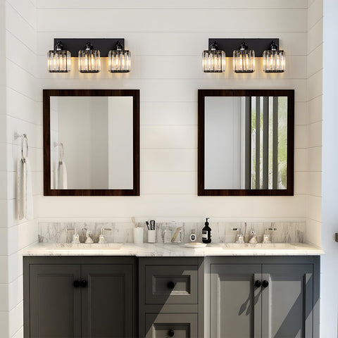 Aixialin vanity light length 17.7 inches for balanced mirror illumination.