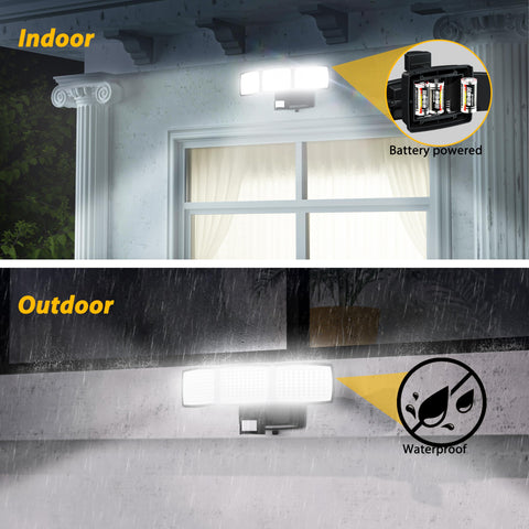 AIXPI three-panel heads provide wider coverage than single lights
