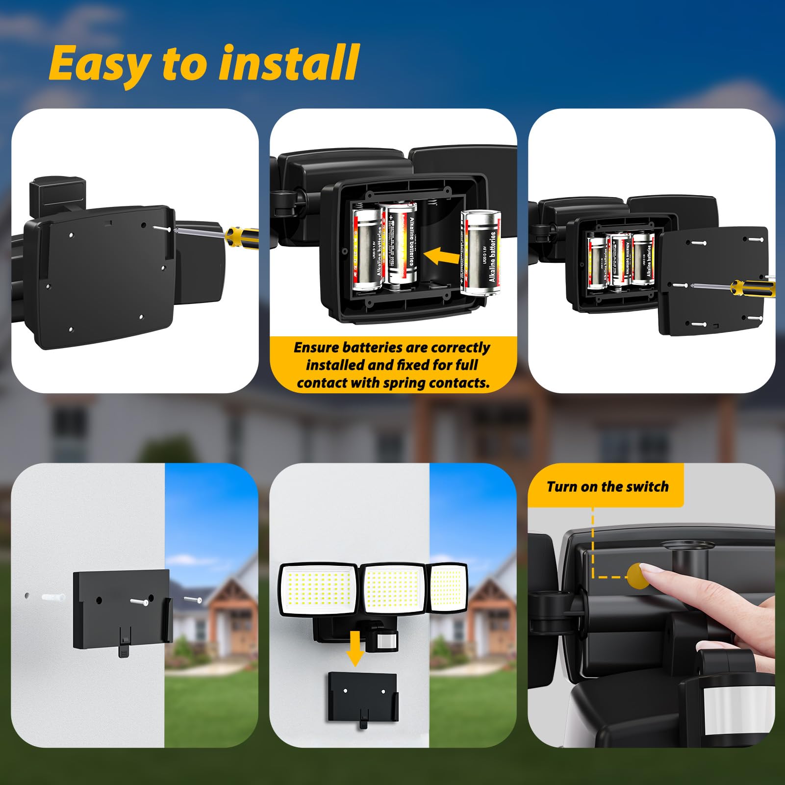 AIXPI battery-powered lights require no mains power for flexible placement.