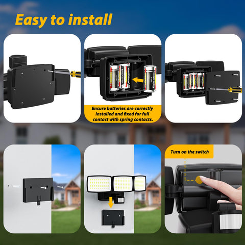 AIXPI battery-powered lights require no mains power for flexible placement.