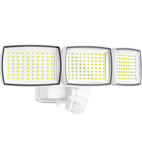 AIXPI battery-powered motion sensor outdoor light with wide 160° detection and 1500LM brightness.
