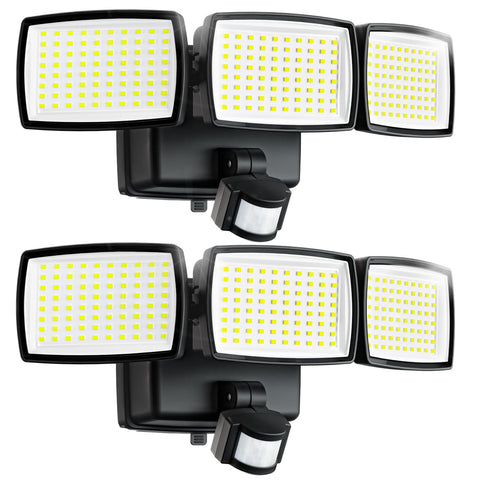 AIXPI battery powered motion sensor outdoor lights 2-pack illuminate entryways wirelessly
