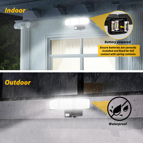AIXPI versatile indoor/outdoor installation suitable for porch, garage, or entrance.