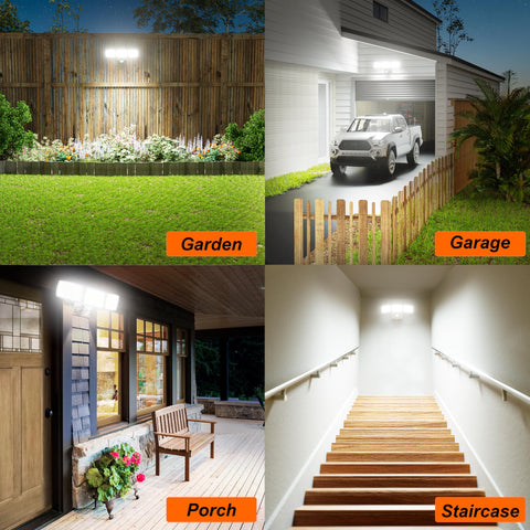 AIXPI 1500LM illumination highlights paths and entrances on demand for safer navigation.