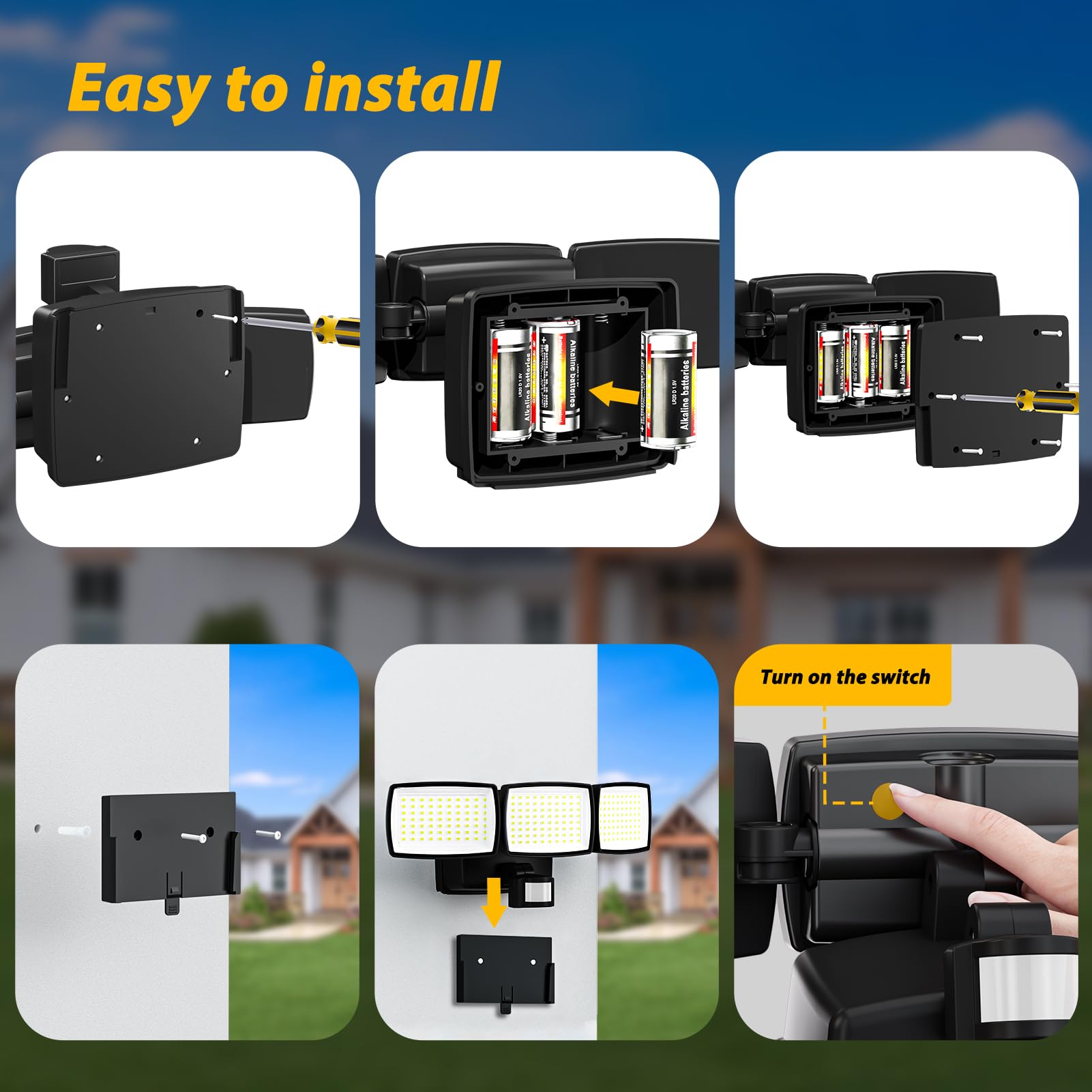 AIXPI battery-powered setup enables installation without mains power