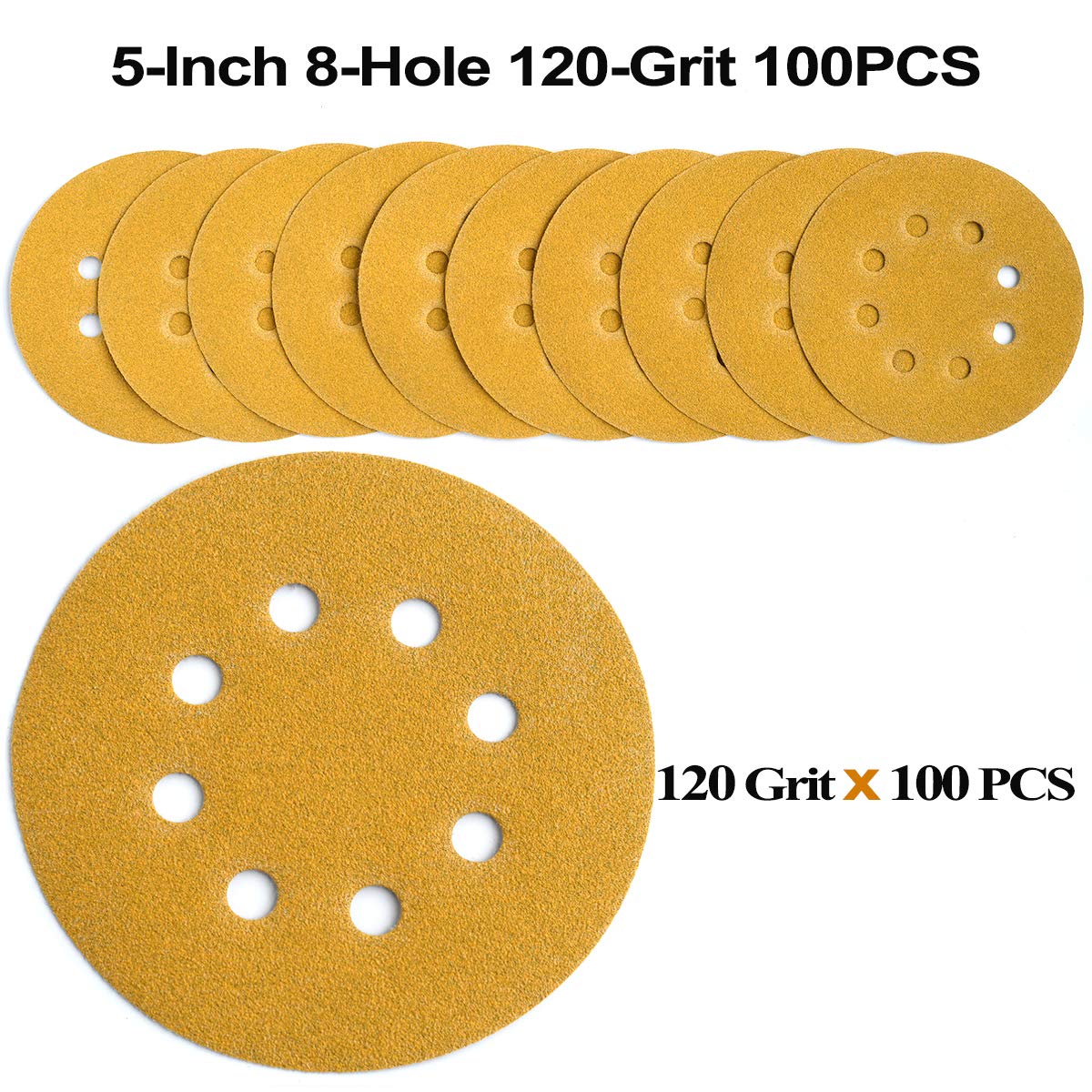 Aiyard 5-inch 8-hole disc installed in dust-collection system during woodworking