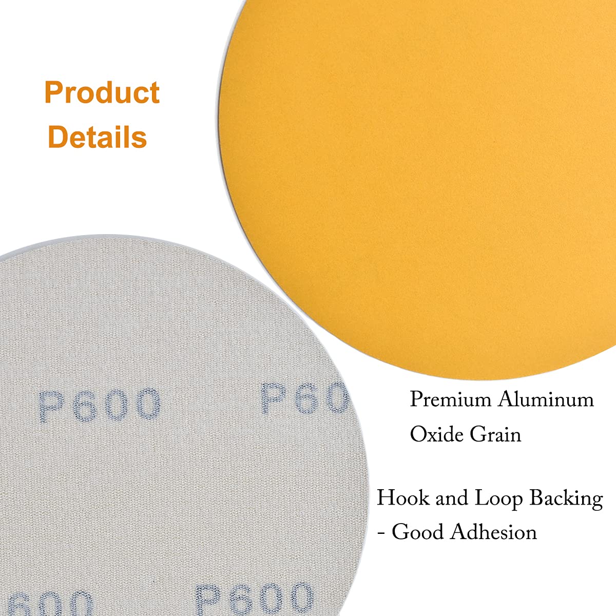 Aiyard 6-inch random orbit sander with no-hole disc attachment for versatility