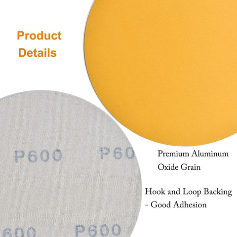 Aiyard 6-inch random orbit sander with no-hole disc attachment for versatility