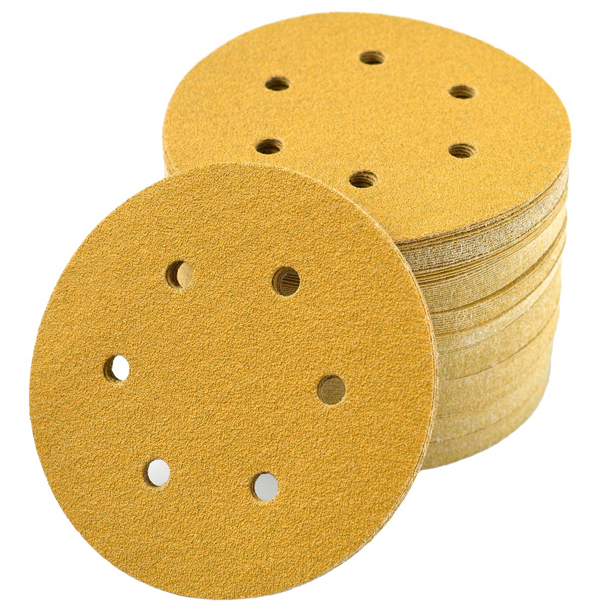 Aiyard 6-inch 6-hole sanding disc 80 grit pack for durable sanding