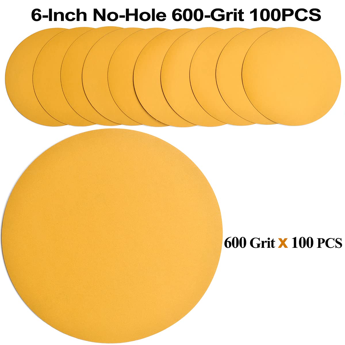 Aiyard Velcro-back 6-inch sanding disc showing quick attachment and secure hold
